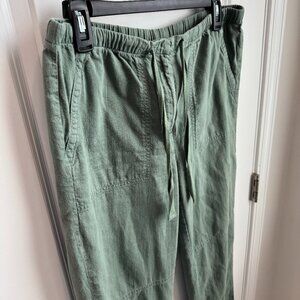 Eileen Fisher Organic Cotton Drawstring Pants Green
